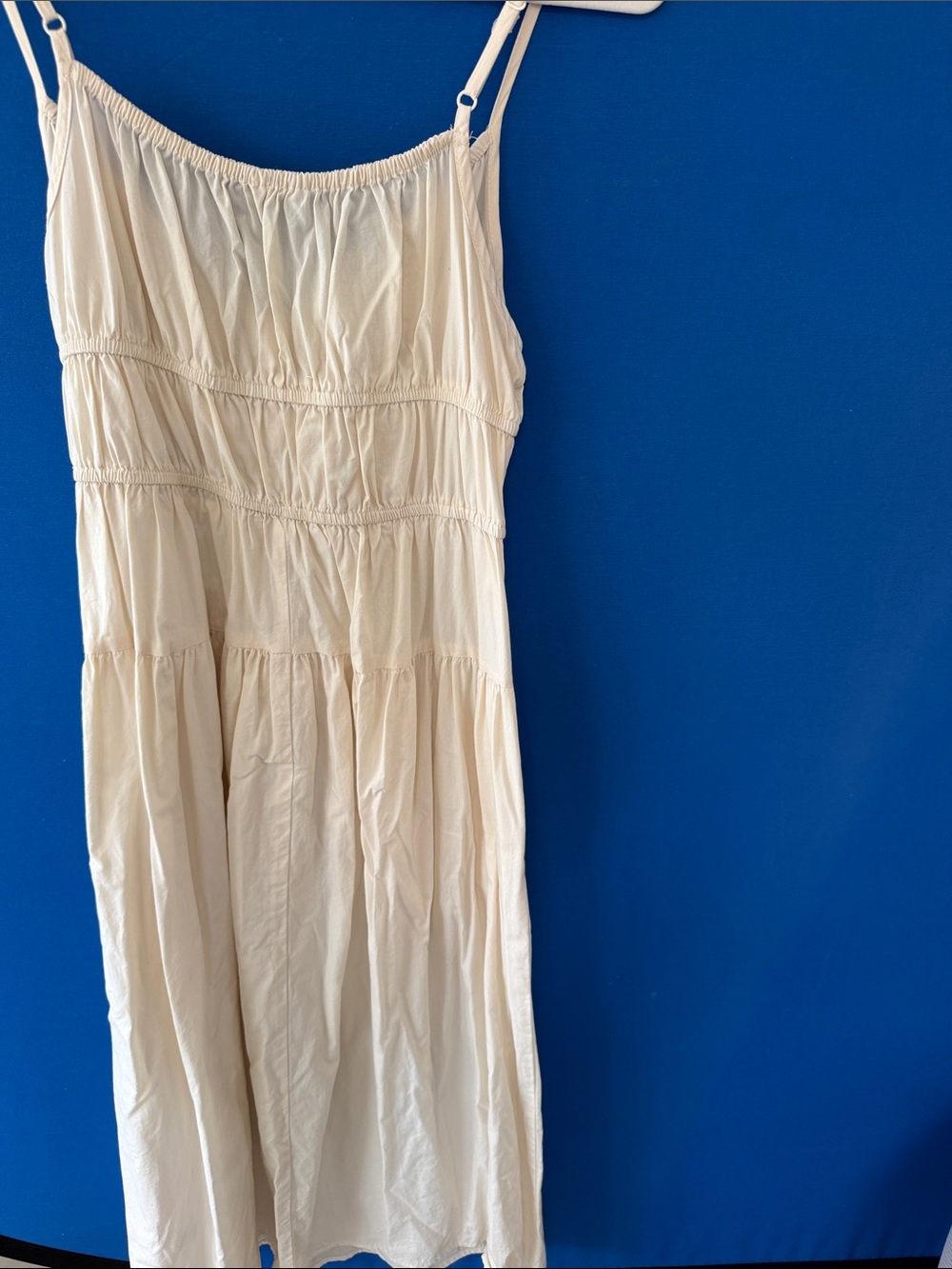 SIM & SAM Cream Tiered Spaghetti Strap Maxi Dress - Picture 5 of 8